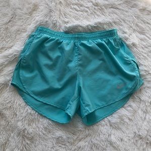 Nike teal running shorts